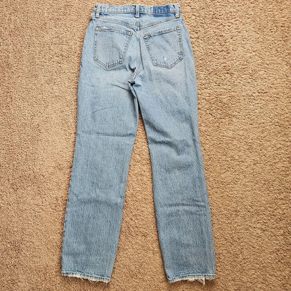 Abercrombie & Fitch Jeans Womens 27/4R 90's Straight Ultra High Rise Denim - Picture 2 of 8